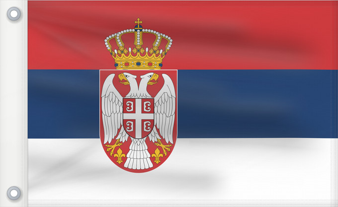 Flag, with two metal eyelets and reinforced hoist: Civil Flag of Serbia Civil flag of Serbia Serbie Serbia Serbien Narodna zastava Srbije Nemzeti zászló szerbia Srbská národná vlajka Kombëtar i Serbisë