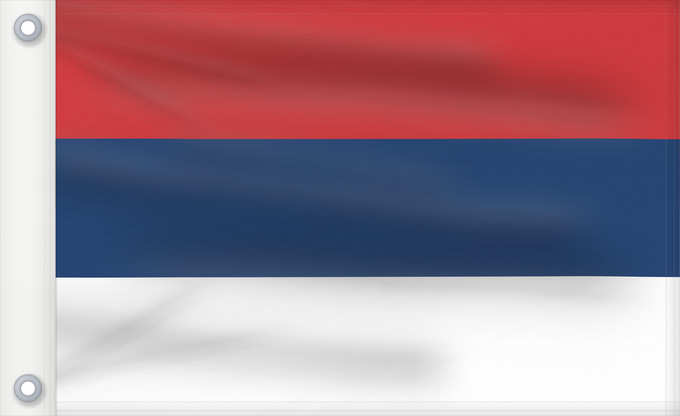 Drapeau, avec deux œillets métalliques et guindant renforcé : Civil Flag of Serbia	Civil flag of Serbia	Serbie	Serbia	Serbien	Гражданско знаме на Сърбия	Народна застава Србије	Narodna zastava Srbije	Nemzeti zászló szerbia	Народный  гражданский  флаг Сербии	Srbská národná vlajka	Kombëtar i Serbisë