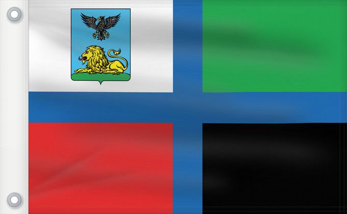 Drapeau, avec deux œillets métalliques et guindant renforcé : Belgorod Oblast	Oblast de Belgorod	Óblast de Bélgorod	Oblast Belgorod	Флаг Белгородской области