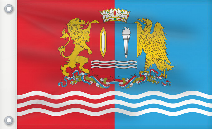 Drapeau, avec deux œillets métalliques et guindant renforcé : Ivanovo Oblast	Oblast d'Ivanovo	Óblast de Ivánovo	Oblast Iwanowo