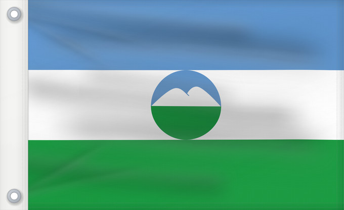 Drapeau, avec deux œillets métalliques et guindant renforcé : Kabardino-Balkaria	Kabardino-Balkar Republic 	 Kabardino-Balkarie	Kabardino-Balkarien	Kabardino-Balkaria, Russia