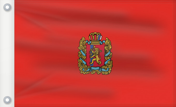 Drapeau, avec deux œillets métalliques et guindant renforcé : Krasnoyarsk Krai	Krasnoyarsk Krai 	Kraï de Krasnoïarsk	Krai de Krasnoyarsk	Krasnoyarsk Kray	флаг Красноярского края
