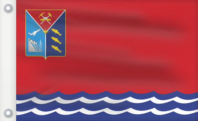 Drapeau, avec deux œillets métalliques et guindant renforcé : Magadan Oblast	oblast de Magadan	Óblast de Magadán	Oblast Magadan