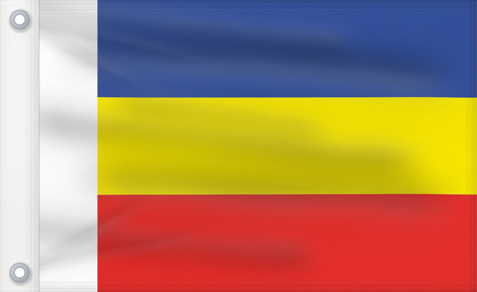 Drapeau, avec deux œillets métalliques et guindant renforcé : Rostov Oblast	Oblast de Rostov	Óblast de Rostov	Oblast Rostow