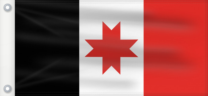 Flagge, mit zwei Metallösen und verstärktem Besatzband: Udmurtia	Udmurtia. Drawn by Fibonacci	República de Udmurtia	Udmurtia. Dibujada por Fibonacci	Uemura Republic	Repubblica di Udmurtia	Флаг Удмуртии. Автор Fibonacci	Удмуртилэн флагез