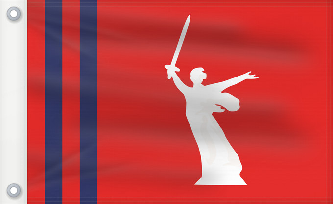Drapeau, avec deux œillets métalliques et guindant renforcé : Volgograd Oblast Volgograd Oblast Oblast de Volgograd Óblast de Volgogrado Oblast Wolgograd