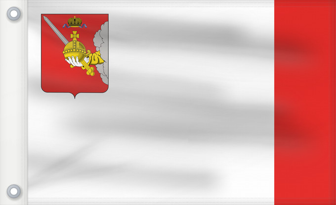 Drapeau, avec deux œillets métalliques et guindant renforcé : Vologda Oblast	Vologda Oblast 	Oblast de Vologda	Óblast de Vólogda	Oblast Wologda