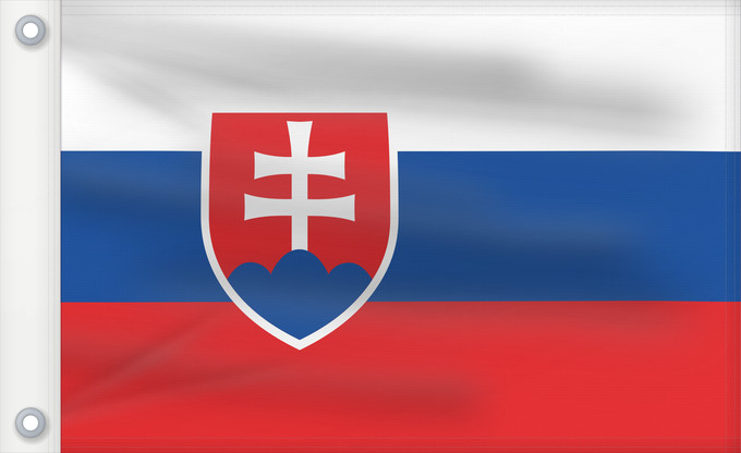 Drapeau, avec deux œillets métalliques et guindant renforcé : Slovakia Slovakia. Image from here, colors Slovaquie Eslovaquia Slowakei Slovacchia Slowakije Eslováquia Słowacji Сцяг Славакіі Национално знаме на Словакия Slovačke Slovenská vlajka Slovakiets Σημαία της Σλοβακίας Slovaki lipp Slovakian Slóvaice Szlováki