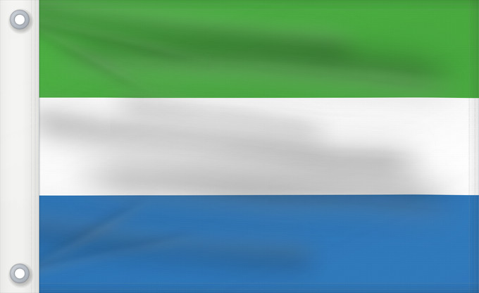 Drapeau, avec deux œillets métalliques et guindant renforcé : Sierra Leone	Sierra Leona	Sierra Leones	Sieraleono	Sierre Leone