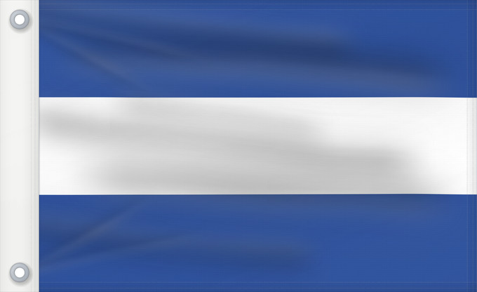Bandera, con dos ojales metálicos y lado del asta reforzado: Civil Flag of El Salvador El Salvador Salvador Civil flag of El Salvador, ratio 3 5