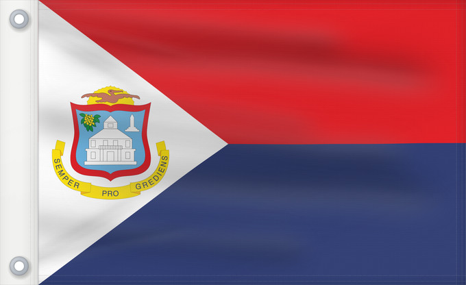 Flag, with two metal eyelets and reinforced hoist: Sint Maarten	Sint Maarten  Kingdom of the Netherlands	Saint-Martin