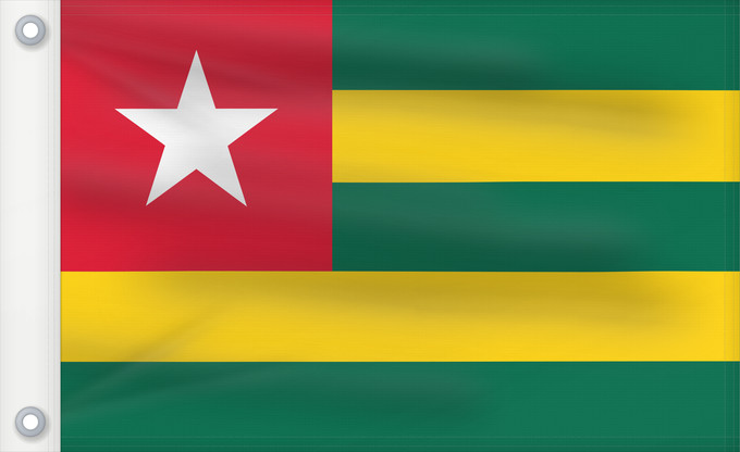 Flag, with two metal eyelets and reinforced hoist: Togo Vo Togo علم توغو Banniel Togo Togolando Togo lipp Togi Tògo Toge