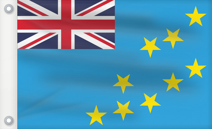 Drapeau, avec deux œillets métalliques et guindant renforcé : Tuvalu