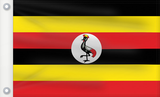 Bandera, con dos ojales metálicos y lado del asta reforzado: Uganda	L Uganda Uganda	Dell Uganda	Ugandy	Ugando	דגל אוגנדה	Ugandos	Ugandei	Ugande	Uganda Uganda