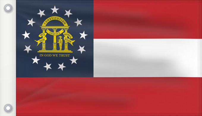 Flag, with two metal eyelets and reinforced hoist: State of Georgia Georgia