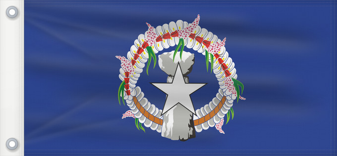 Bandera, con dos ojales metálicos y lado del asta reforzado: Northern Mariana Islands