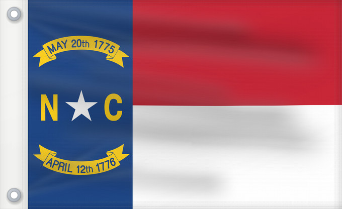 Flag, with two metal eyelets and reinforced hoist: North Carolina	North Carolina (	Caroline du Nord	Carolina del Norte	Carolina del Nord