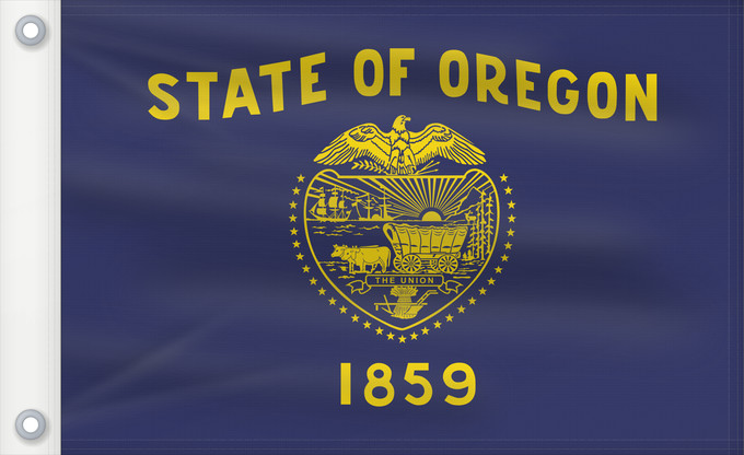 Bandera, con dos ojales metálicos y lado del asta reforzado: Oregon	Oregon  obverse  The flag was adopted by the state on February 26, 1925. The state seal was decided in 1903	L Oregon  face	Oregón  anverso	ᎤᏩᎦᏂ ᎦᏓᏘ	De l Oregon	Ka hae ‘Olekona	Oregoniae	Óogin Hahoodzo bidah naatʼaʼí	Флаг Орегона	Američke savezne dr
