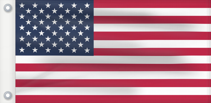 Drapeau, avec deux œillets métalliques et guindant renforcé : United States Minor Outlying Islands