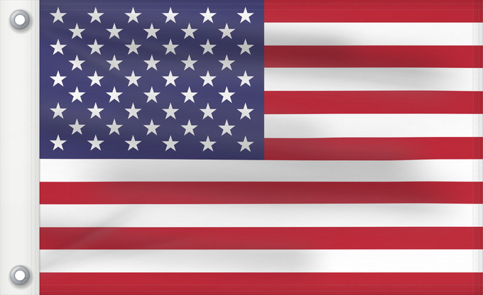Flag, with two metal eyelets and reinforced hoist: United States États-Unis Estados Unidos Vereinigte Staaten von Amerika Stati Uniti