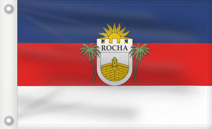 Drapeau, avec deux œillets métalliques et guindant renforcé : Rocha Department Rocha Departamento de Rocha, Uruguay Rocha