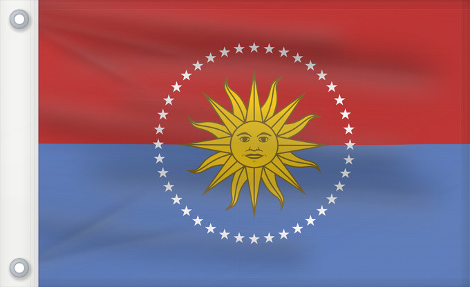 Bandera, con dos ojales metálicos y lado del asta reforzado: San Jose Department	San José Department	San Jose	San José
