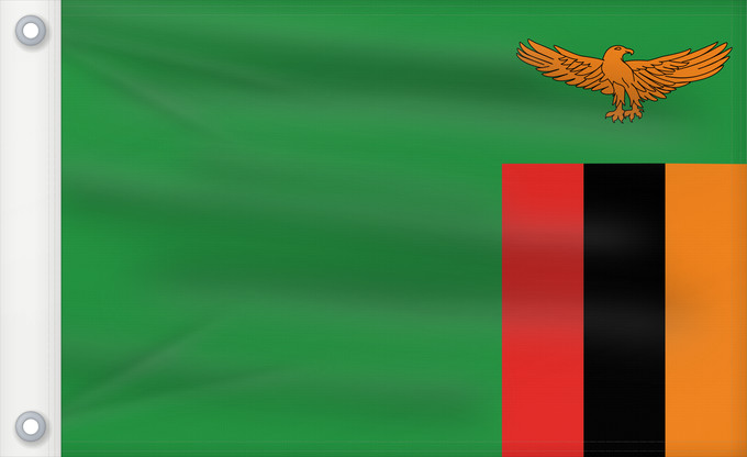 Flag, with two metal eyelets and reinforced hoist: Zambia	Zambie	Sambia	Zambio	Saimbia	Zambi	Mbendera ya Zambia	Флаг Замбии	Zambije	Mujeko ya Zambia	Folaga la Zambia