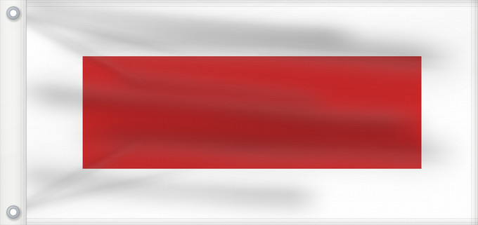 Bandera, con dos ojales metálicos y lado del asta reforzado: Ra’s al Khaymah