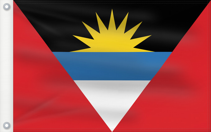 Bandera, con dos ojales metálicos y lado del asta reforzado: Antigua and Barbuda	D Antigua-et-Barbuda	Antigua y Barbuda	Antigua und Barbuda	Antigua e Barbuda	Antigua en Barbuda	Antígua e Barbuda	অ্যান্টিগুয়া ও বার্বুডার পতাকা	Antigve i Barbude	ދިދަ އެންޓިގުއާ އަދި ބާބިއުޑާ	Σημαία των Αντίγκουα και Μπαρμπούντα	پرچم