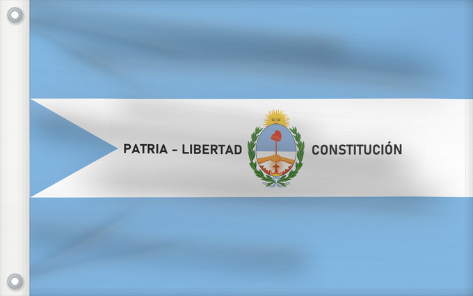 Bandera, con dos ojales metálicos y lado del asta reforzado: Provincia de Corrientes	Corrientes Province, Argentina	Province de Corrientes	Provincia de Corrientes, Argentina	Corrientes (Provinz)	Provincia di Corrientes