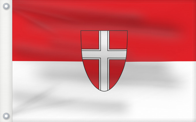 Drapeau, avec deux œillets métalliques et guindant renforcé : Vienna Austrian capital Vienna Vienne Wien Landesflagge der österreichischen Bundeshauptstadt Wien§ 3 des Gesetzes über die Symbole der Bundeshauptstadt Wien legt fest Die Farben der Bundeshauptstadt Wien sind rot-weiß