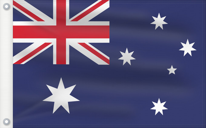 Flag, with two metal eyelets and reinforced hoist: Australia	Australie	Australien