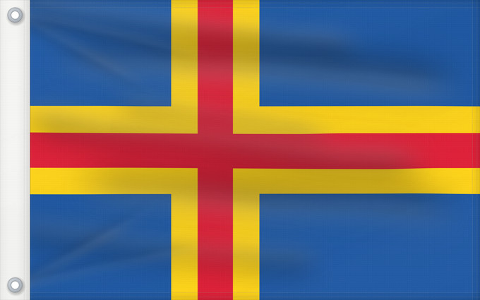 Bandera, con dos ojales metálicos y lado del asta reforzado: Åland	Aland Islands	D Åland	Ålands	Isole Åland	Wysp Alandzkich	علم أولان	Сцяг Аландскіх астравоў	Сьцяг Аляндзкіх выспаў	Ålandskih ostrva	Σημαία των Ώλαντ	Ahvenamaa lipp	Ålandeko bandera	Ahvenanmaan	דגל אולנד	オーランド諸島の旗	올란드 제도의 기	Ålands flagg	Флаг Аландских