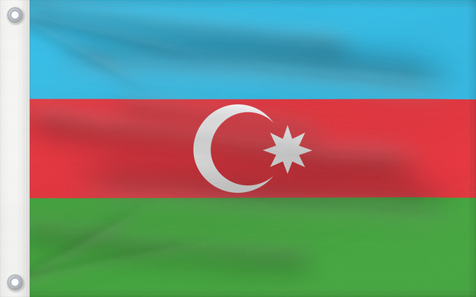 Bandera, con dos ojales metálicos y lado del asta reforzado: Azerbaijan	L Azerbaïdjan	Azerbaiyán	Aserbaidschan	Dell Azerbaigian	Azerbeidzjan	Azerbejdżanu	Азербаиџьан абыраҟ	علم أذربيجان	Azərbaycan	Сцяг Азербайджана	Сьцяг Азэрбайджану	Azerbajĝano	Aserbaidžaani lipp	Azerbaidžanin	Azerbajdzsán	Ադրբեջանի դրոշը	აზერბაიჯ
