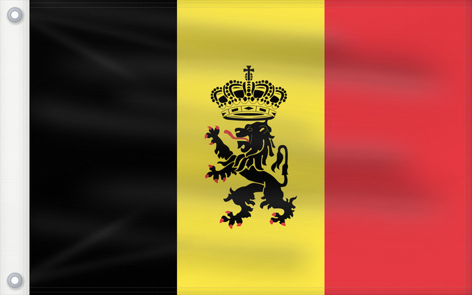 Drapeau, avec deux œillets métalliques et guindant renforcé : Belgium civil Belgium Belgique Bélgica Belgien Belgio