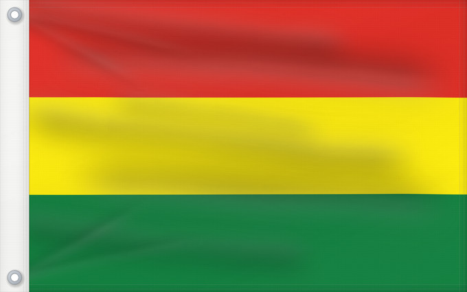 Bandera, con dos ojales metálicos y lado del asta reforzado: Bolivia	Bolivie	Bolivien	Bolivia Flag of Bolivia* country Template I18n/Republic of Bolivia used by Bolivia from 1851 until Present created by Government of Bolivia format 15 22 shape rectangular colours red