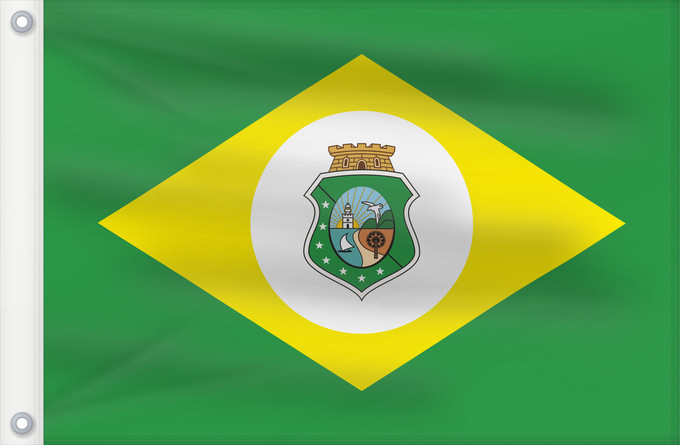 Drapeau, avec deux œillets métalliques et guindant renforcé : Ceará	State of Ceará, Brazil	Estado do Ceará, Brasil