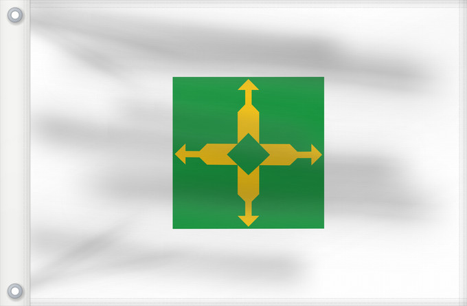 Bandera, con dos ojales metálicos y lado del asta reforzado: Distrito Federal