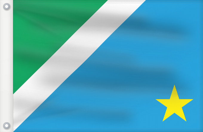 Flagge, mit zwei Metallösen und verstärktem Besatzband: Mato Grosso do Sul Mato Grosso do Sul, Brazil Mato Grosso del Sur