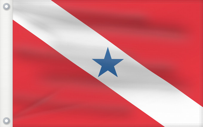 Drapeau, avec deux œillets métalliques et guindant renforcé : Pará
