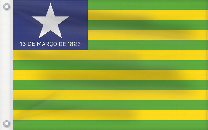 Flag, with two metal eyelets and reinforced hoist: Piauí