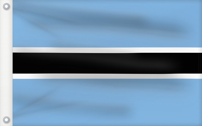 Flag, with two metal eyelets and reinforced hoist: Botswana	Botsuana