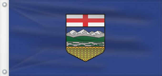 Drapeau, avec deux œillets métalliques et guindant renforcé : Alberta	L Alberta	Banniel proviñs Alberta