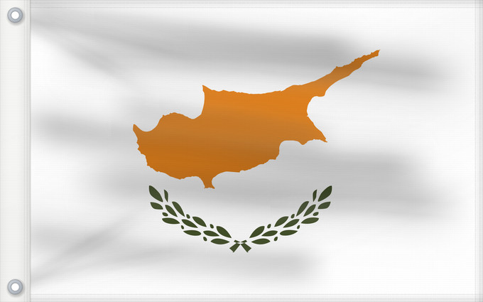 Flag, with two metal eyelets and reinforced hoist: Cyprus	Chypre	Chipre	Zypern	Cipro	Cypru	علم قبرص	Сцяг Кіпра	Знаме на Кипър	সাইপ্রাসের পতাকা	Kyperská vlajka	Cyperns	Σημαία της Κύπρου	Kipro	Küprose lipp	پرچم قبرس	Kyproksen	Cipire	Σημεῖον τῆς Κύπρου	דגל קפריסין	Ciprus	Կիպրոսի դրոշ	კვიპროსის დროშა	Cypriae	