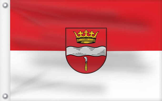 Bandera, con dos ojales metálicos y lado del asta reforzado: Winterbach (Region Stuttgart)