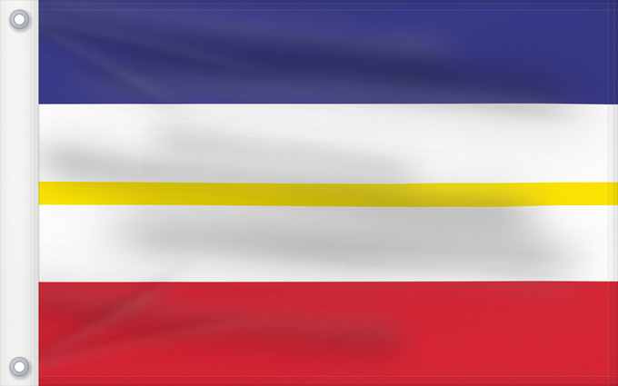 Drapeau, avec deux œillets métalliques et guindant renforcé : Mecklenburg-Western Pomerania	Mecklenburg-Vorpommern	Mecklembourg-Poméranie-Occidentale	Mecklemburgo-Pomerania Occidental	Meclemburgo-Pomerania Anteriore