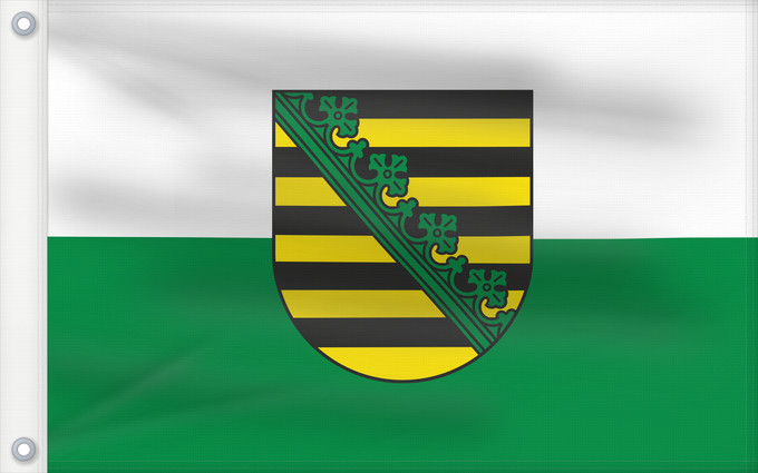 Drapeau, avec deux œillets métalliques et guindant renforcé : Saxony	Civil flag of Saxony	Saxe	Sajonia	Landesflagge Sachsens	Sassonia	Sachsens	Chorhoj Sakskeje	Flaage fon Saksen