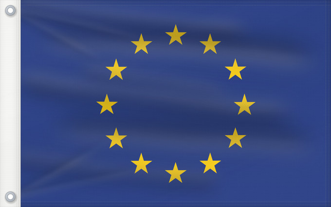 Drapeau, avec deux œillets métalliques et guindant renforcé : Europe Europe is the flag and emblem of the European Union EU and Council of Europe CoE Européen est le symbole non seulement de l’Union européenne La Unión Europea consta de doce estrellas amarillas sobre fondo azul Die Europaflagge besteht aus einem