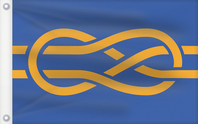 Drapeau, avec deux œillets métalliques et guindant renforcé : FIAV	Fédération internationale des associations vexillologiques   International Federation of Vexillological Associations	Fédération internationale des associations vexillologiques	Federación Internacional de Asociaciones Vexilológicas	FIAV (International