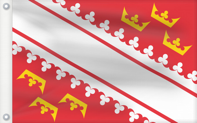 Flagge, mit zwei Metallösen und verstärktem Besatzband: Alsace L’Alsace Alsacia Französischen Region Elsass Alsazia